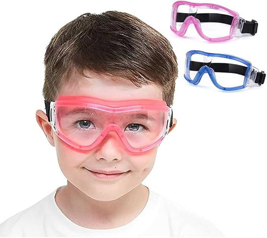 Kids Safety Goggles, Toddler Safety Glasses With UV Anti-Fog,Clear Lens Glasses Cleaning Cloth Included