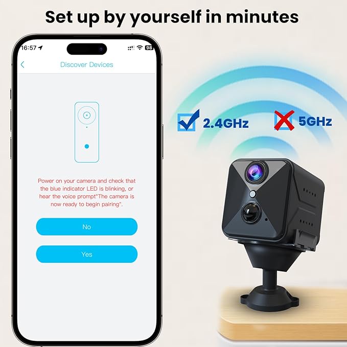 2025 Upgraded Security Camera,4K HD Mini Cam for Home with Night Vision,100 Days Long Battery Life, Motion Detection,Remote Viewing,Wireless Camera for Pet/Baby/Nanny Surveillance
