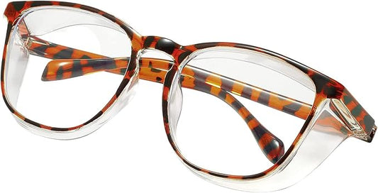 Safety glasses Goggles Nurses Protective Eyewear - Anti Fog Square Frame Stylish Clear Glasses for Women Men