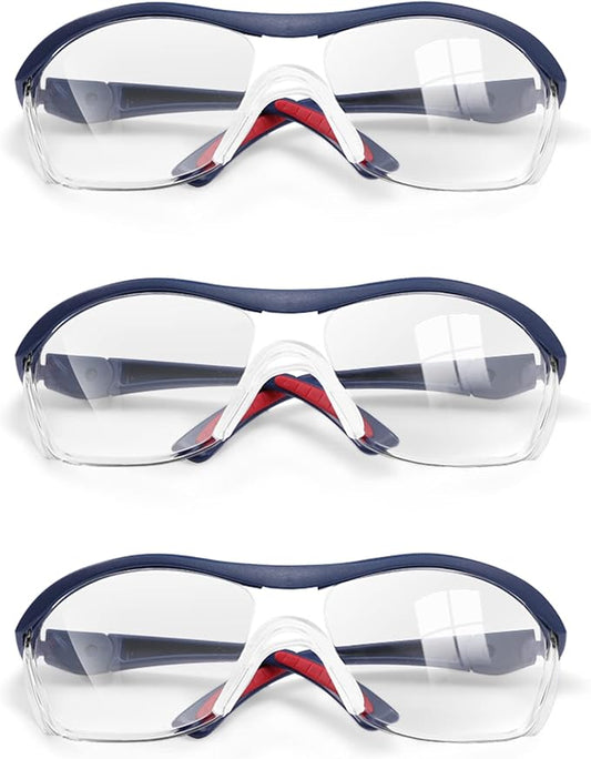 WORKPRO 3 pack Safety Glasses Z87.1 Anti Fog Eye Protection Safety Goggles Ideal for Lab Travel Dental Carpentry Construction