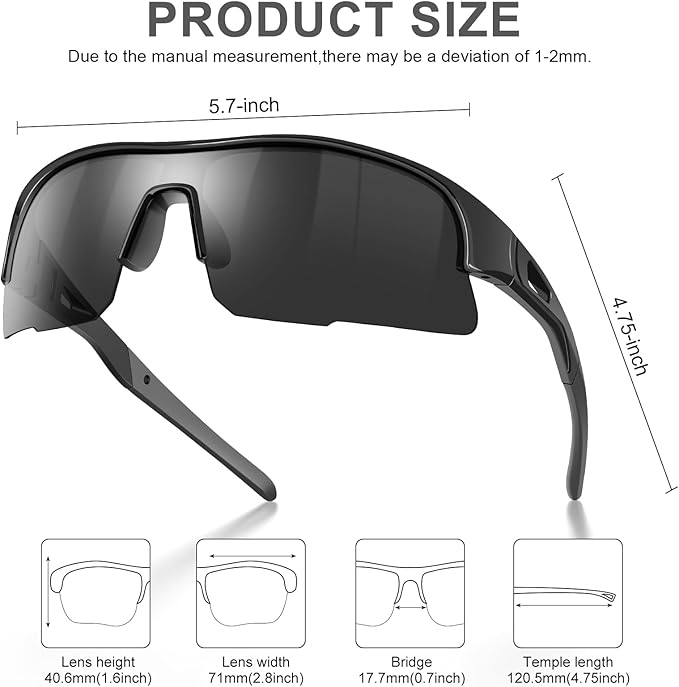 6 Pack Safety Glasses, ANSI Z87.1 Safety Glasses with UV Protection, Impact Resistant Tinted Safety Goggles