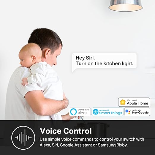 Kasa Apple HomeKit Smart Light Switch KS200, Single Pole, Neutral Wire Required, 2.4GHz Wi-Fi Light Switch Works with Siri, Alexa and Google Home, UL Certified, No Hub Required, White