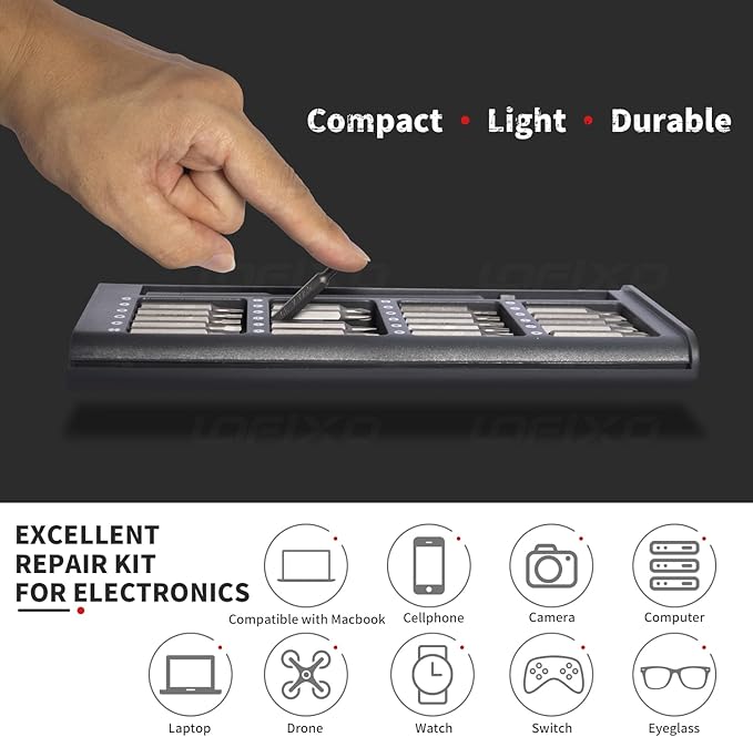 Precision Screwdriver Set,Eyeglass Repair kit,Magnetic Screwdrivers Torx,Pentalobe,Triwing Flathead,Phillips All in One Tools Set for iPhone,Switch,Camera,Phone Screen,Watch,Mac,ps4