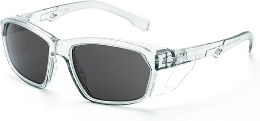 ProtectX Stylish Anti-Fog & Scratch-Resistant Safety Glasses With Readers, UV Protection Goggles, Anti-Impact Lightweight Glasses for Men＆Women Charcoal Tinted Smoke