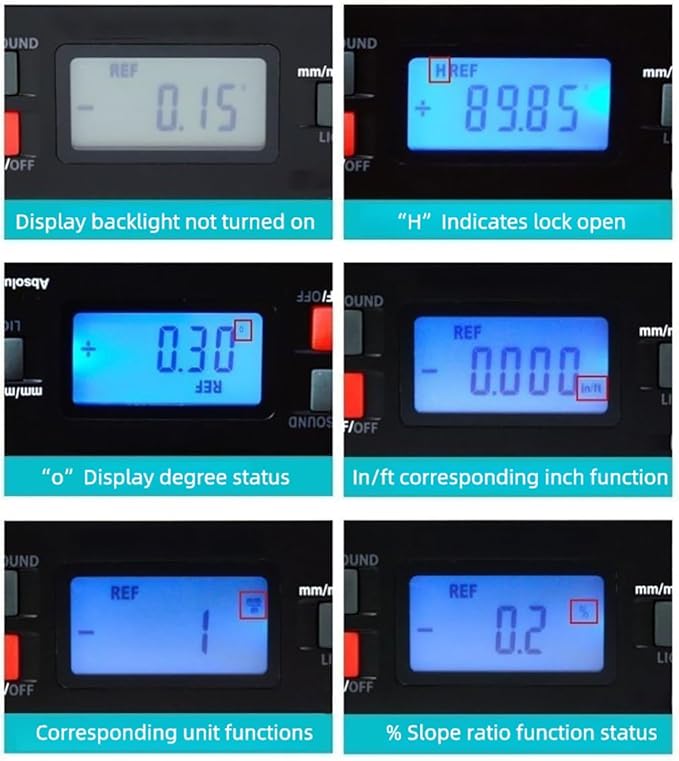 Black V-Groove Digital Angle Finder with Backlight Display - High-Precision IP65 Waterproof Magnetic Tool（ACE-QJQ）