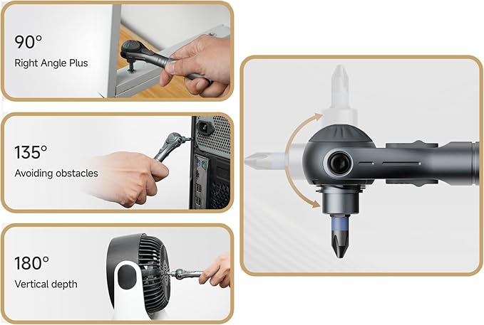 180° Rotating Head Ratchet Wrench Set – HomeMagician 40 in 1 1/4" Drive Socket Set with Quick-Release, 28 S2 Bits & 9 CR-V Sockets for DIY, Bike, Electronics, and Car Repair