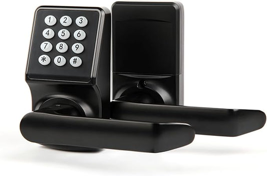 BAOLONG Electronic Door Lock with Handle,Matte Black