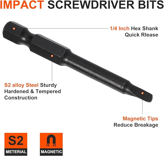 COMOWARE 10pcs Triangle Bit Set (Ta12-Ta30), S2 Steel 1/4" Hex Bit Set, Tamper-Proof Security Torx Bit Sets, CNC Tip Hex Drill Bits Sets, 2" Length, Magnetic Drill Bits For Electronic Devices