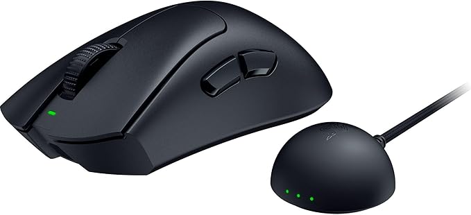 Razer DeathAdder V4 Pro Wireless Gaming Mouse: 56g Lightweight - HyperSpeed Wireless Gen-2 - Optical Scroll Wheel - Optical Switches Gen-4 - Focus Pro 45K Sensor Gen-2 - Up to 150 Hr Battery