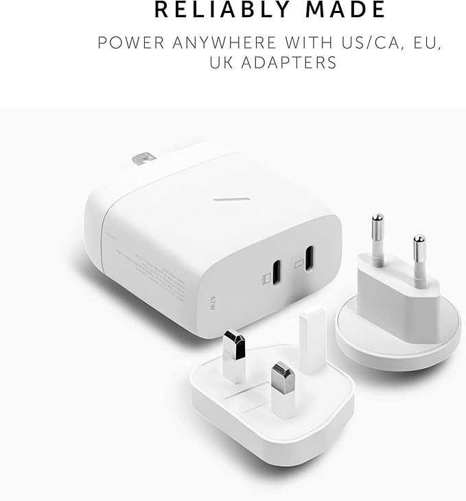 Native Union Fast GaN Charger PD 67W – Ultra-Compact Multi-Device Power Delivery Enabled USB-C Charger Up to 67W – for MacBook Pro, iPads, iPhones, Pixel, Galaxy & Other Type-C Devices (White)