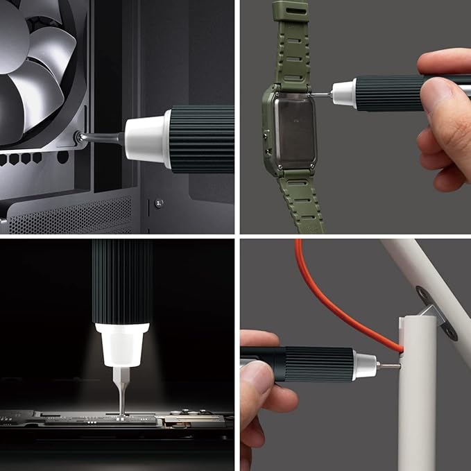 Mini Electric Screwdriver,JAKEMY Adjustable Torque Power Screwdriver Dual-mode Cordless Magnetic Precision Torx Screwdriver Bit Repair Tool kit USB Rechargeable with LED light for Electronics Consoles