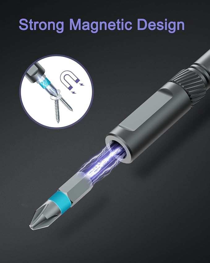 24 in 1 Magnetic Screwdriver Set, DIY Ratchet Screwdriver Set, Magnetic Screwdriver Kit, Detachable Assembly T Handle for Furniture Assembly, Precision Electrical Appliance Repair, Bicycle Tools