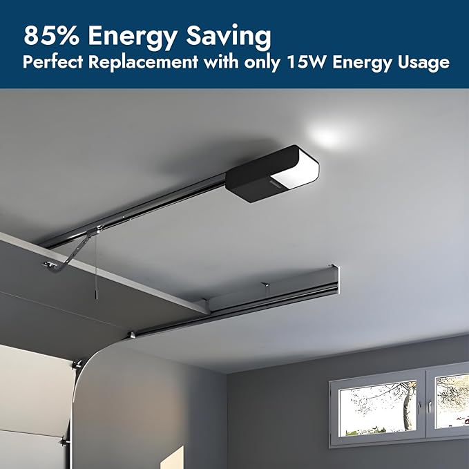 Garage Door Opener LED Light Bulb 2 Pack，15W Equivalent to 100W Garage Light Bulb,A19 5000K Daylight White E26 Base 120V Outdoor Light Bulbs,Minimize Interference,Dimmable