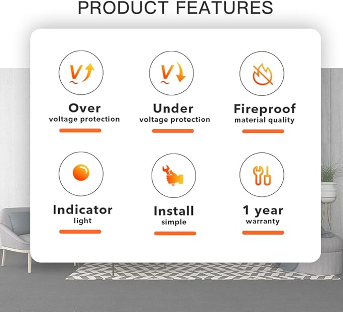 BXST 220V Surge Protector Electronic Voltage Protector for Home Appliance Surge Protector for Refrigerators One Outlet Plug 20A,4400W, White