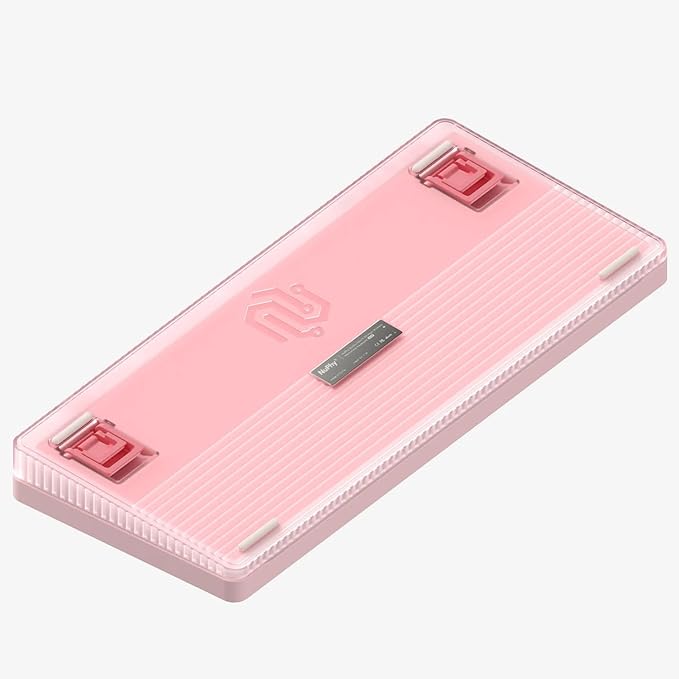 nuphy Halo75 V2 Mechancial Gaming Kyeboard,75% Wireless Hot Swappable Bluetooth Keyboard,83 Kyes RGB Backlit Keyboard,Support Bluetooth/2.4GHz/USB-C-Pink Silent Red Clear-Top Switch