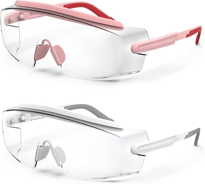 Anti Fog Safety Glasses Safety Goggles Over Glasses Protective Glasses with Anti Scratch Lenses Adjustable