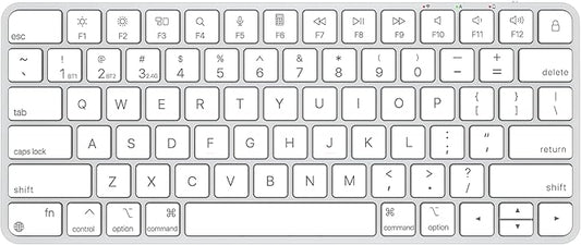 Wireless Keyboard for Mac, Bluetooth/2.4G USB Dual-Channel Connection, Multi Device, Rechargeable Bluetooth Keyboard Compatible with Mac, iPad, iPhone