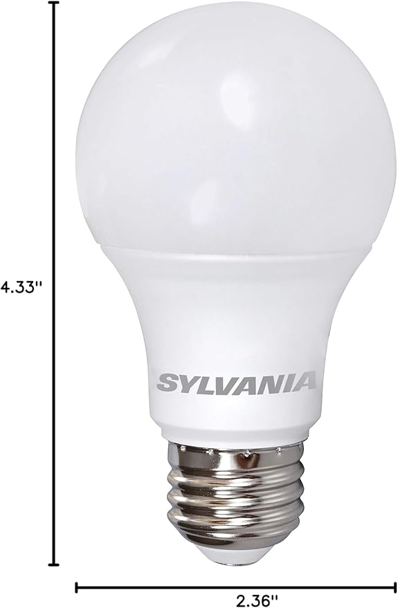 LEDVANCE SYLVANIA A19 LED Light Bulb, 8.5W, 60W Equivalent, 10 Year, Non-Dimmale, 800 Lumens, 3000K, White - 1 Pack (74733)