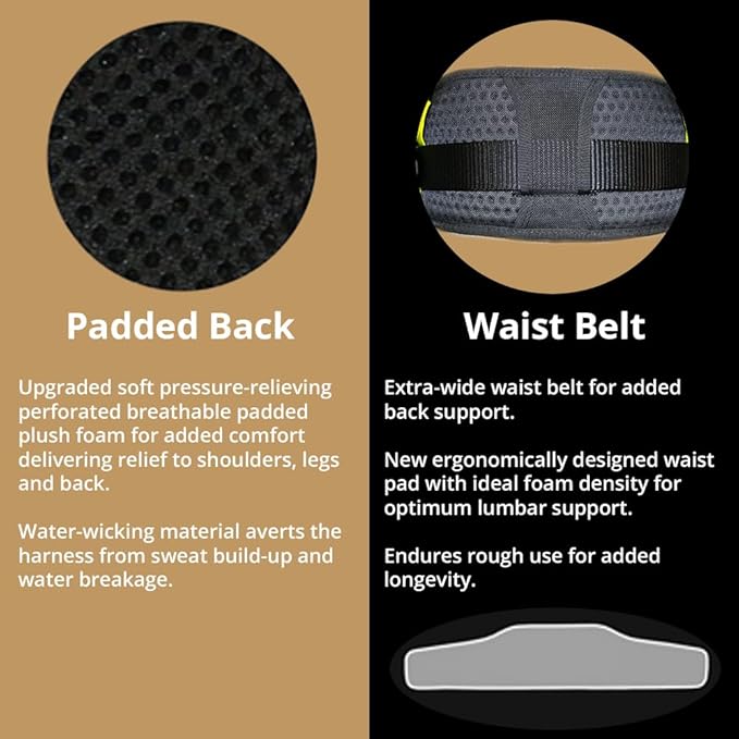 AFP Demon Fall Protection Comfortable Safety Harness (OSHA/ANSI PPE), Harness for Men Construction, Safety Harness Fall Protection Kit