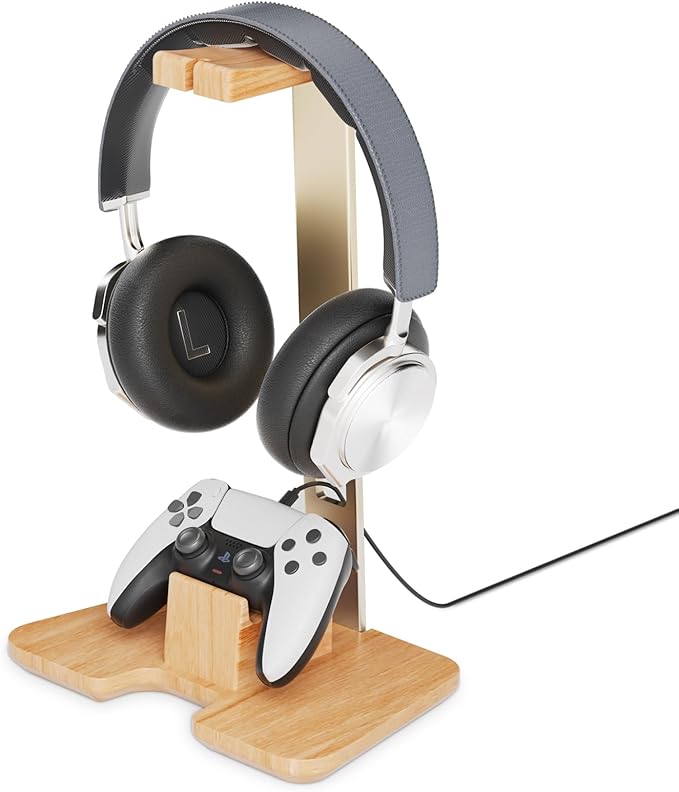 Controller and Headphone Stand for Desk Gaming Desk Accessories Controller and Headphone Holder Headset Holder Headset Stand