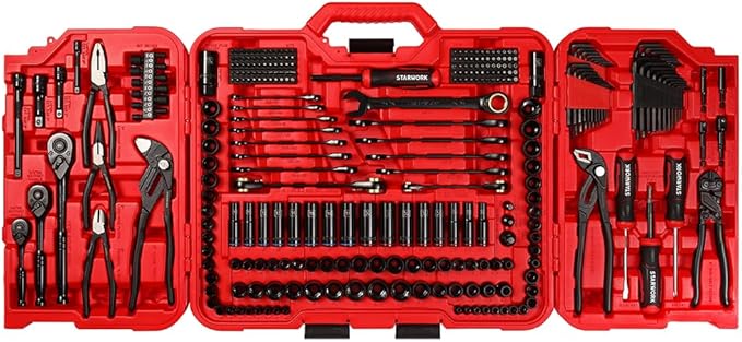 TRUE MECHANIC™ 312-Piece Mechanics Tool Set and Socket Set, Professional【Pliers Wrench Version】 SAE/Metric