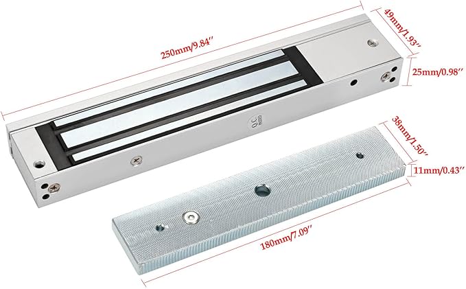 Door Access Control System Kit - Fingerprint, RFID Card, and Password Entry, 600LB Magnetic Lock, Infrared Wireless Switch, Waterproof Door Access Controller with LCD Screen Display