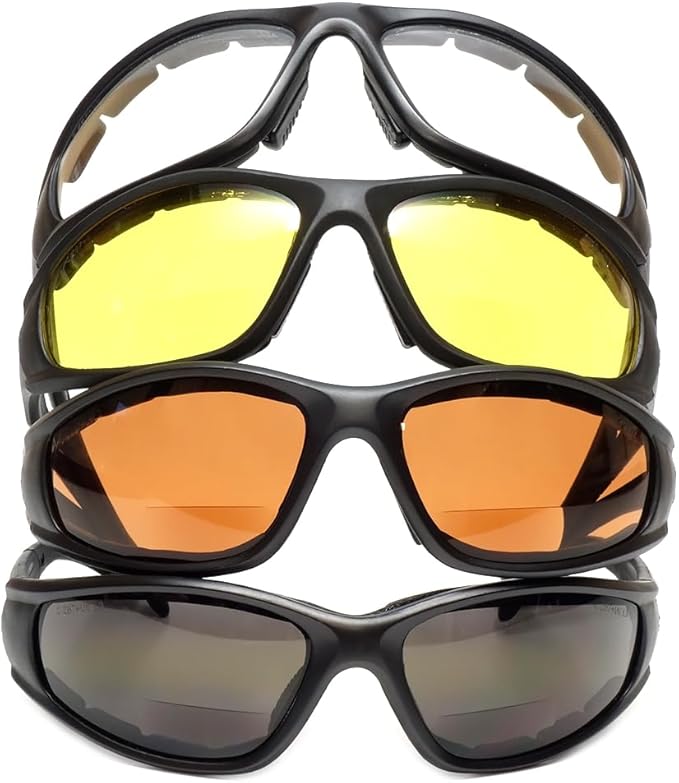 Calabria 23BF Sportster BiFocal Reading Safety Glasses Men Women UV Protection Wind Debris Anti Fog Slip Nylon Shatterproof