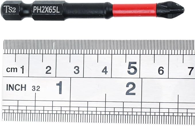 AUTOTOOLHOME 10 Pack Phillips PH2 Magnetic Anti Slip Screwdriver Bit Set 2.5" L TS2 Anti-Slip Long Drill Bits Impact Driver Bits
