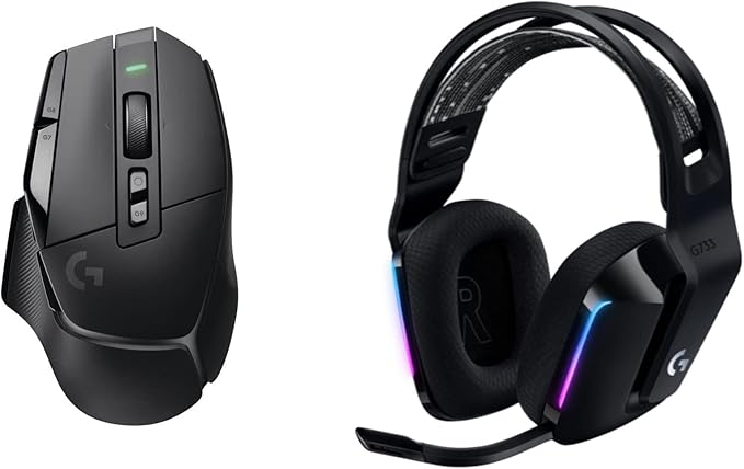 Logitech G502 X Lightspeed Wireless Gaming Mouse + G733 Lightspeed Wireless Gaming Headset - Black