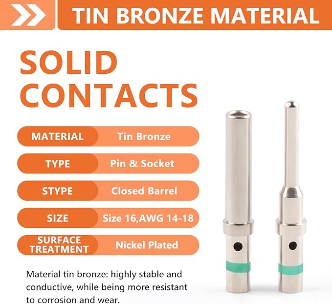 504PCS Deutsch Connectors Kit with Crimping Tool, 2/3/4/6/8/12 Pin DT Connectors with Removal Tool, Size 16 Solid Terminal Contacts, 14-18 AWG