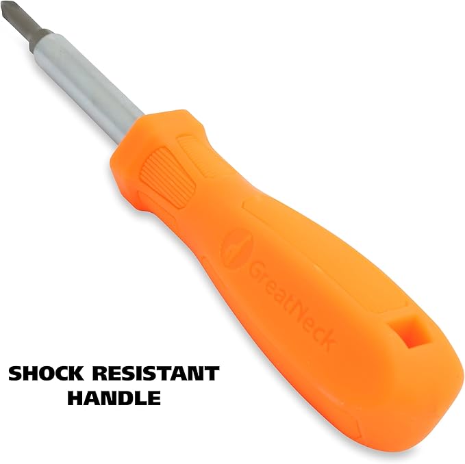 GreatNeck 11-in-1 Multi-Bit Screwdriver and Nut Driver (6-in1 Round Handle)