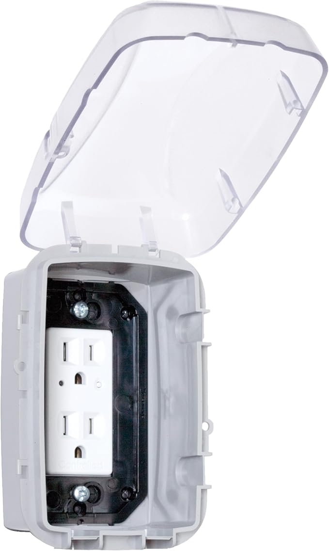 Intermatic WP3100C Weatherproof Electrical Outlet Cover - Extreme Temperature Resistance, Heavy-Duty Construction, Versatile Design & Multi-Configurable, Easy Install, Secure Fit Outdoor - 2 Pack