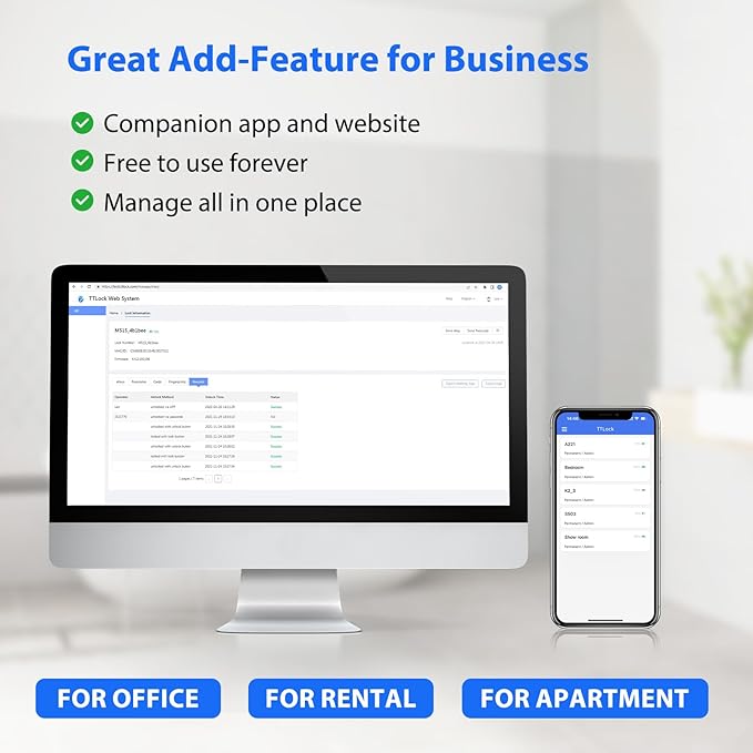 CATCHFACE Fingerprint Door Lock TTLock Smart Lock Biometric Door Lock with Fingerprint,Free App,Share Ekey and IC Card Keyless Entry with Reversible Handle - Matte Black