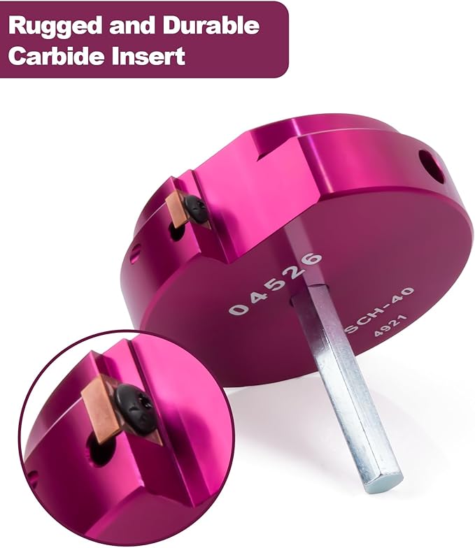 PVC Pipe Reamer 1.25 Inch, PVC Fitting Saver 1-1/4 Inch, PVC Reamer, Pipe Reamer Aluminum Alloy PVC Socket Saver Pipe Fitting Reamer for SCH40 PVC CPVC ABS Pipes