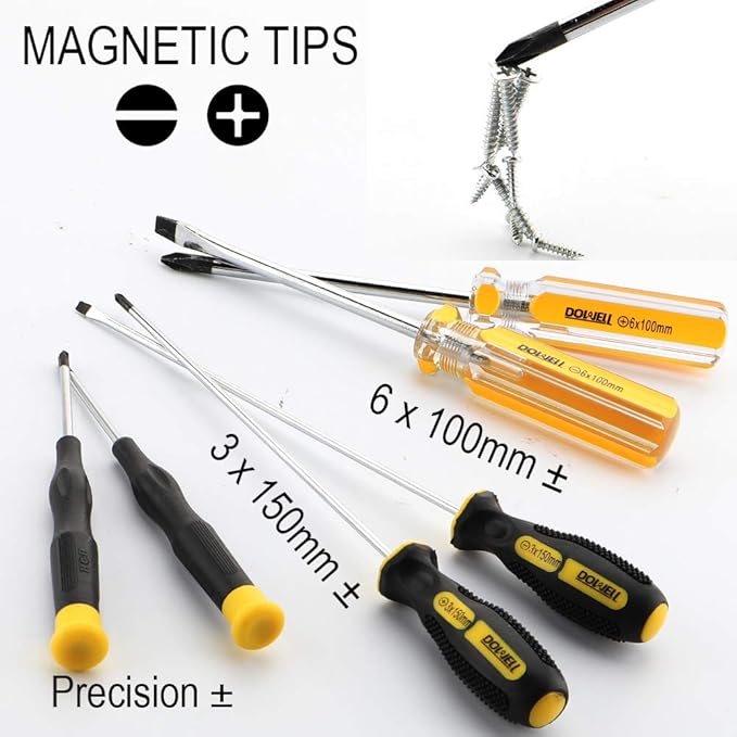 DOWELL 24 Pieces Homeowner Tool Set, Home Repair Hand Tool Kit with Portable Tool Bag