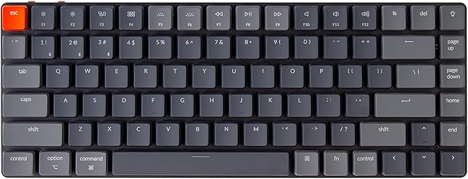 Keychron K3 Ultra-Slim 75% Layout RGB Backlit Wireless Bluetooth/Wired USB Mechanical Keyboard, Hot-Swappable Low-Profile Keychron Optical Brown Switch 84-Key Gaming Keyboard for Mac Windows-Version 2