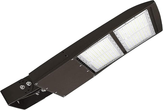 300W LED Parking Lot Shoebox Light, 42000LM, 5000K Daylight, Built-in 20KV Surge Protector, IP65 Waterproof, DLC & UL Listed, 100-277V, Outdoor Commercial Street Pole Light