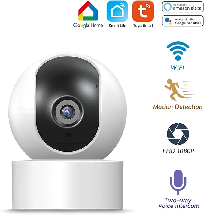 WiFi Alarm System for Home Security with Door/Window and Motion Sensors,108P HD Security Camera,Alarm Siren,Remote,Touch Screen,4G SMS/Tuya App Alert Push,Work with Google for Villa,Apartment