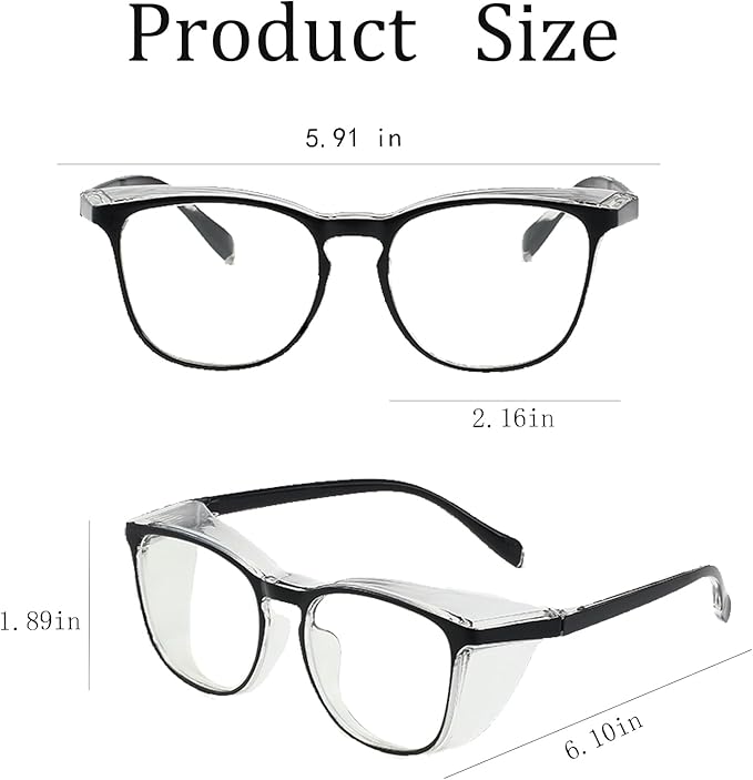 Safety Glasses for Men Women, Anti Fog Safety Goggles Comfortable Blue Light Blocking UV Protective Adult Nurse