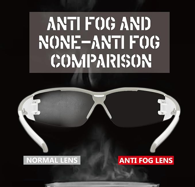 Super Flexible Lightweight Anti Fog Wrap-Around U6 Clear Shooting Safety Glasses with ANSI Z87.1 Scratch Resist