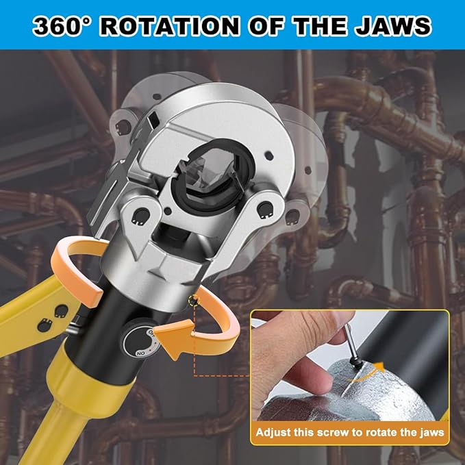 Plumbing Hydraulic Crimping Tools, Pro Press Copper Pipe Crimper Tool, Copper Tube Fittings Hydraulic Pipe Crimping Tool, With 11 Pairs of Dies