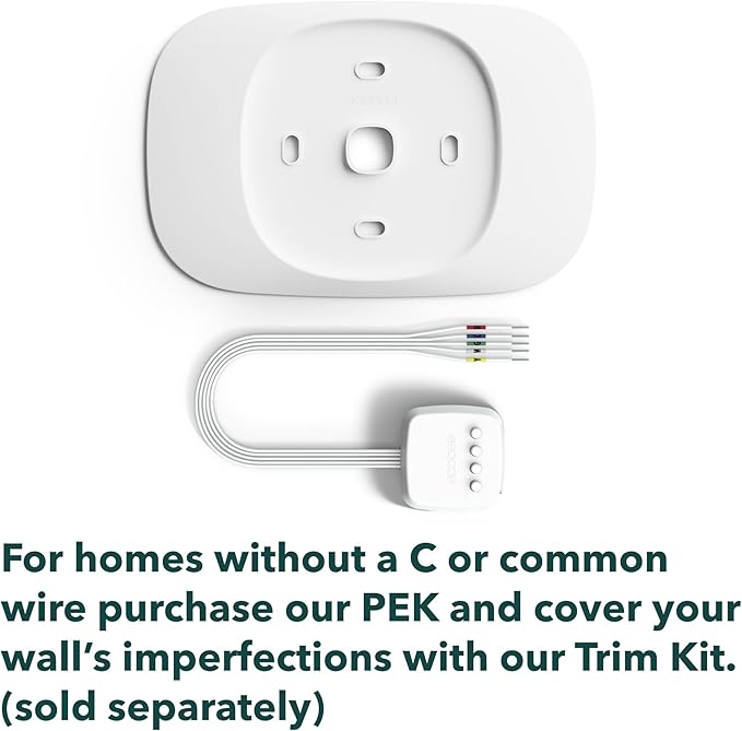 ecobee Smart Thermostat Essential - Energy Star Certified programmable Wi-Fi Thermostat - Works with Siri, Alexa, and Google Assistant