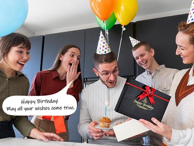 Multitools Set “HAPPY BIRTHDAY”, Gift for Birthday 14-in-1 Multi-tool Pliers, Pocket Knife & Keychain Tag, 3-Piece EDC Kit for Camping, Hiking - Premium Gift Box for Men Women