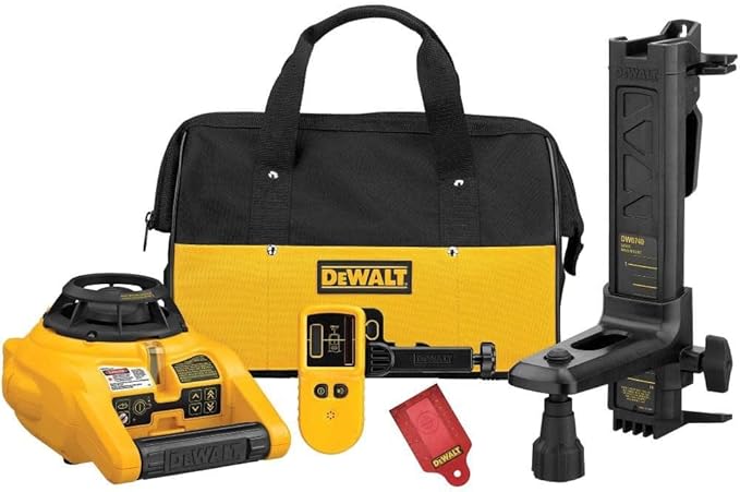 DEWALT Rotary Laser Level Kit, Indoor/Outdoor Survey Laser Transit (DW074KD)