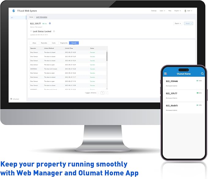 Smart Lock with WiFi Gateway, Keyless Entry Lock with Handle - Locks for Front Door with Keypad - Fingerprint Lock - App Control with Door Sensor - Auto Lock