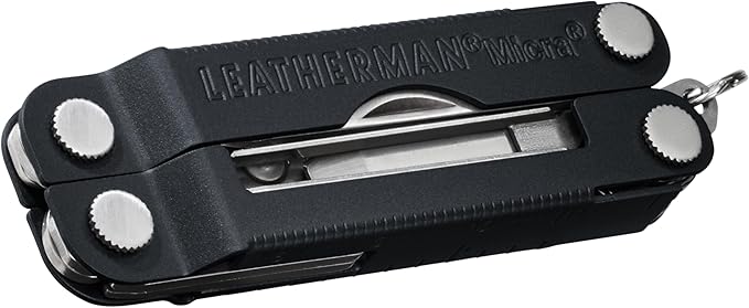 LEATHERMAN, Micra, Keychain Multi-tool with Grooming Tools, Mini Pocketknife for Everyday Carry (EDC), Hobbies & Outdoors, Built in the USA, Jet Black