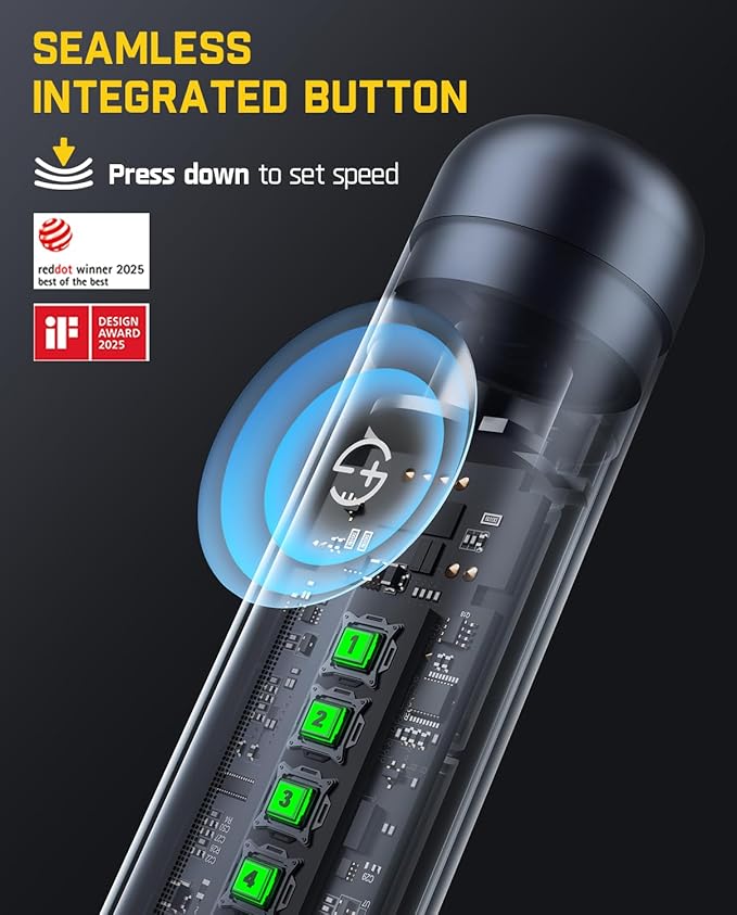 Fanttik F2 Master Mini Cordless Rotary Tool Kit, NeoPulse Motor, 5 Variable Speed, 25000 RPM, Revostor Hub, 35 Accessories, for 3D Printer Sanding, Polishing, Drilling, Carving, DIY Crafts