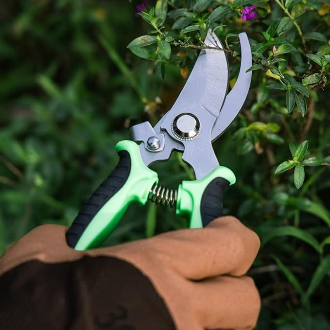 Gardening Tools Set 9-Piece Heavy-Duty Gardening Hand Tools with Floral Tote Bag, Stainless Steel Garden Supplies Kit Ideal Gardening Gifts for Women Mom Wife