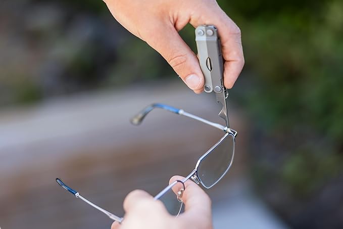 LEATHERMAN, Micra, Keychain Multi-tool with Grooming Tools, Mini Pocketknife for Everyday Carry (EDC), Hobbies & Outdoors, Built in the USA, Winter Fog