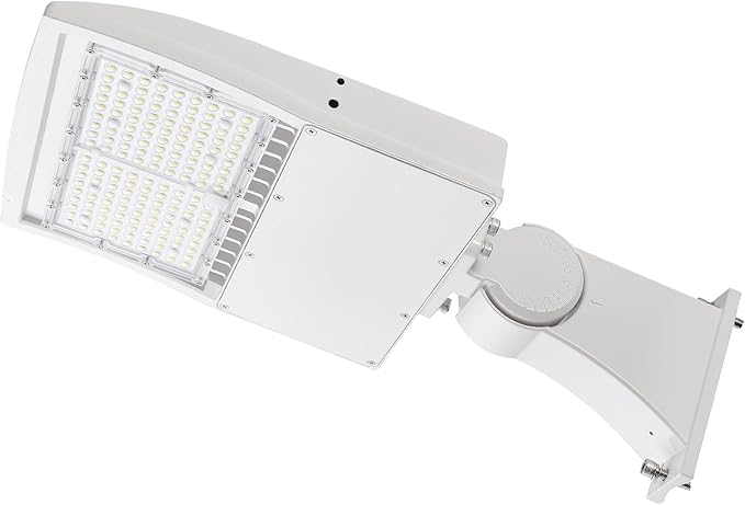 480V 150W LED Parking Lot Light, 5000K 21000LM(140lm/w) LED Shoebox Area Light - Direct Arm Mount, Dimmable Commercial Street Lighting, Surge Protection Built-in, AC277-480V UL DLC Listed